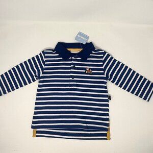 JoJo Maman Bébé Striped Long Sleeve Shirt & Wes And Willy Khaki Shorts